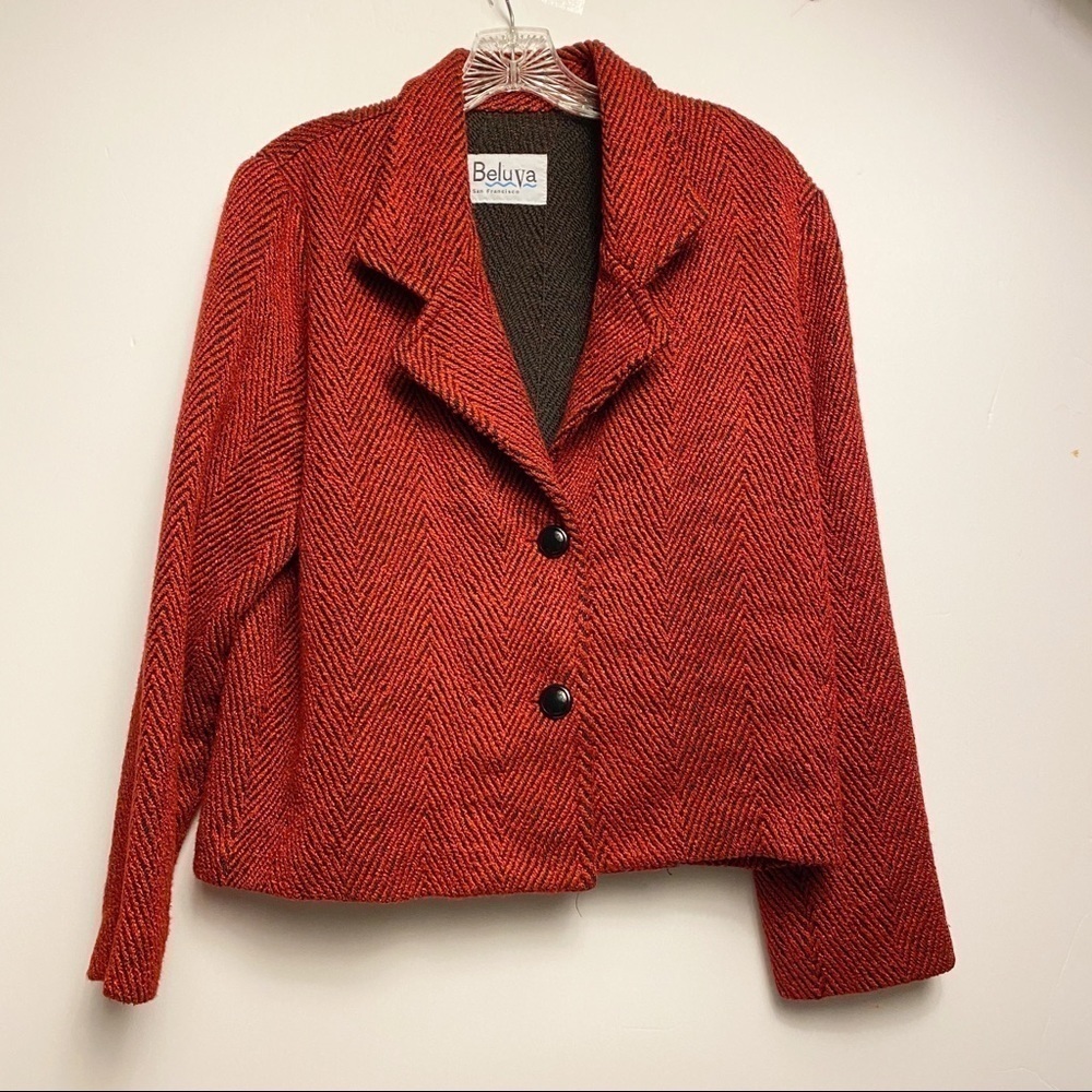 𝅺BELUVA Red Jacket Blazer size Medium